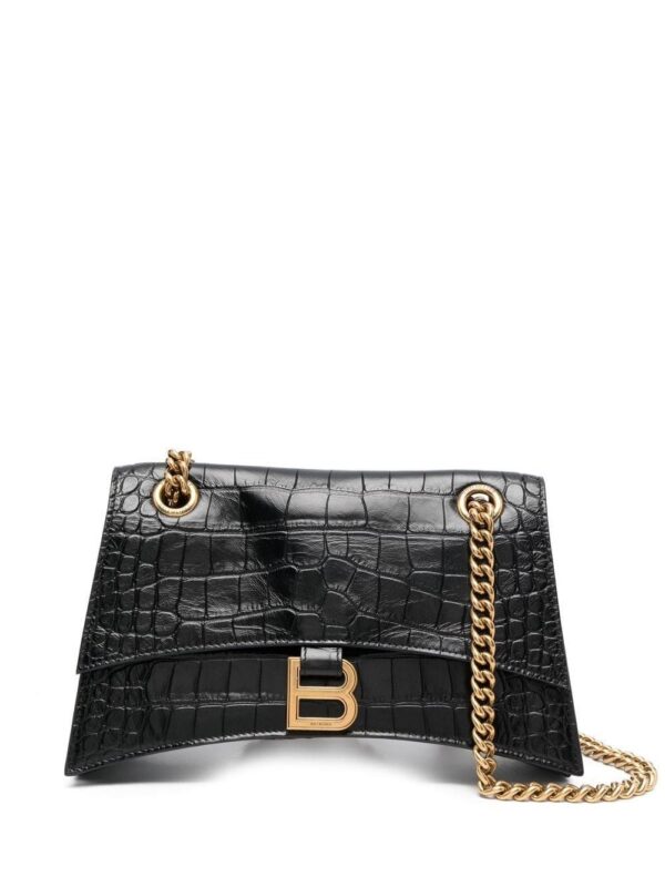 18945293_42514548_1000.jpg Balenciaga small Crush crocodile-embossed shoulder bag