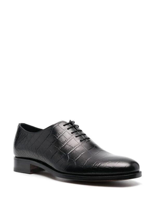 Scarosso  crocodile-effect lace-up shoes