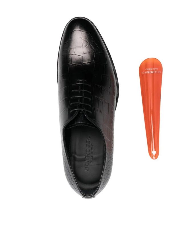 Scarosso  crocodile-effect lace-up shoes