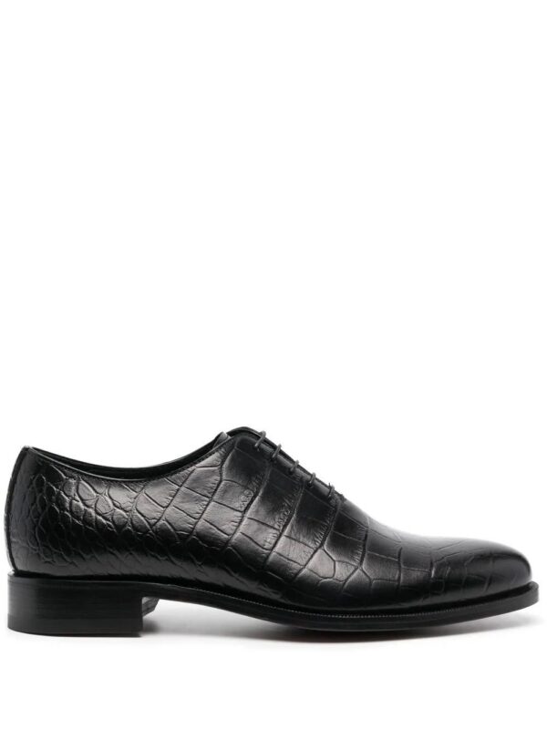 Scarosso  crocodile-effect lace-up shoes