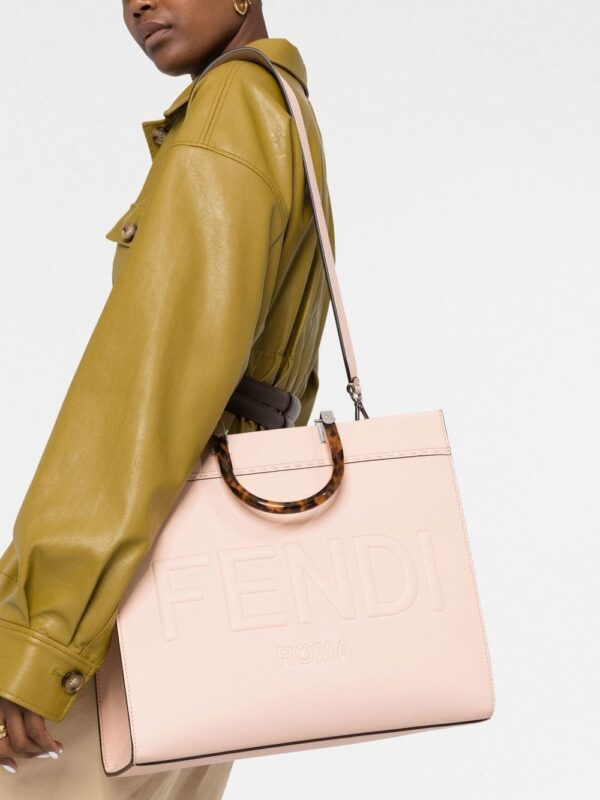 FENDI Sunshine logo-embossed tote bag