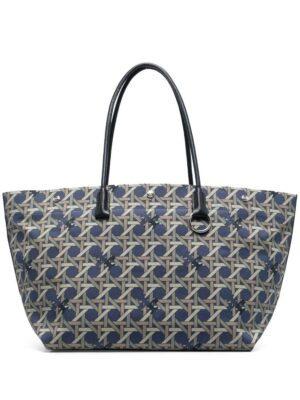 Tory Burch logo geometric shopper tote