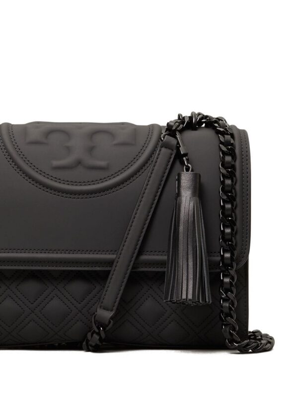 Tory Burch leather logo-embossed shoulder bag