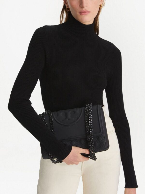 Tory Burch leather logo-embossed shoulder bag