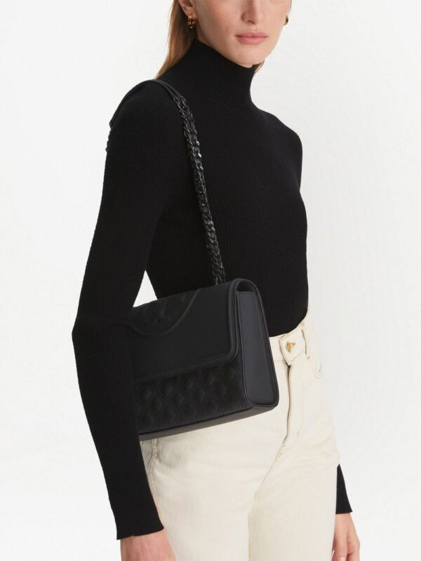 Tory Burch leather logo-embossed shoulder bag