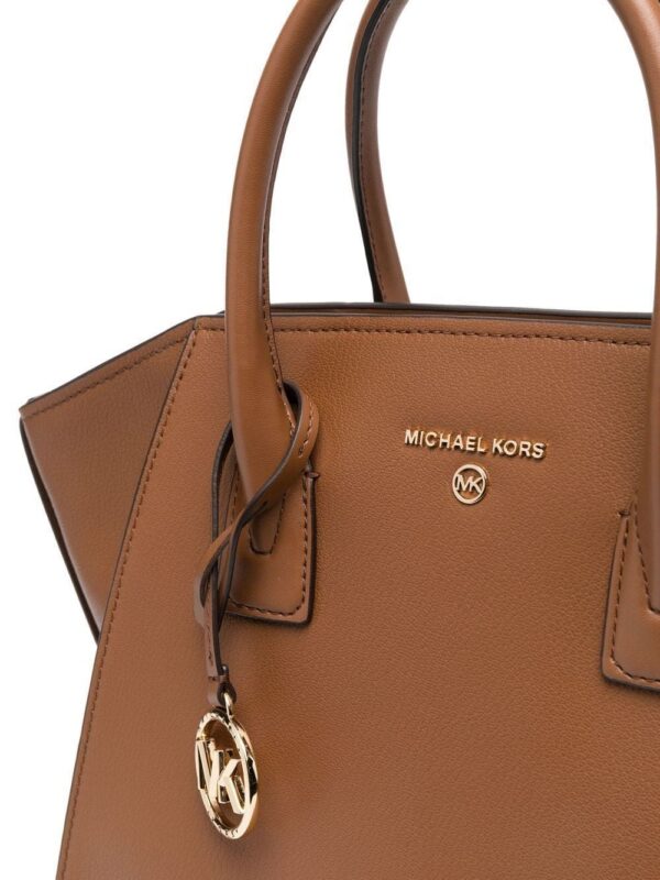 19052425_41661641_1000.jpg Michael Michael Kors logo-plaque leather tote bag