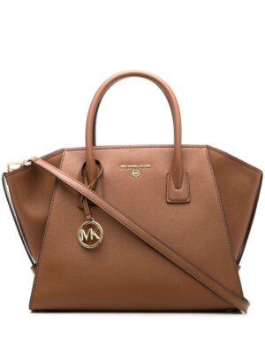 19052425_41663171_1000.jpg Michael Michael Kors logo-plaque leather tote bag