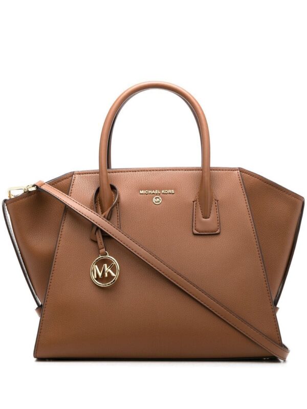 19052425_41663171_1000.jpg Michael Michael Kors logo-plaque leather tote bag