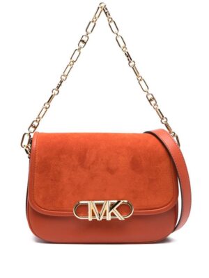 19067804_41862763_1000.jpg Michael Michael Kors suede logo plaque tote bag