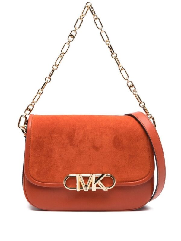 19067804_41862763_1000.jpg Michael Michael Kors suede logo plaque tote bag