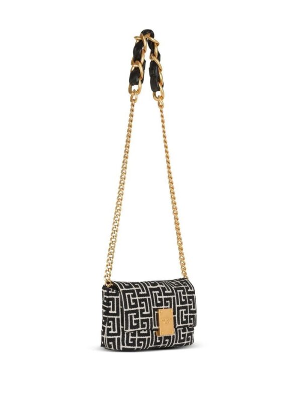 19071903_41754897_1000.jpg Balmain 1945 Soft jacquard monogram shoulder bag