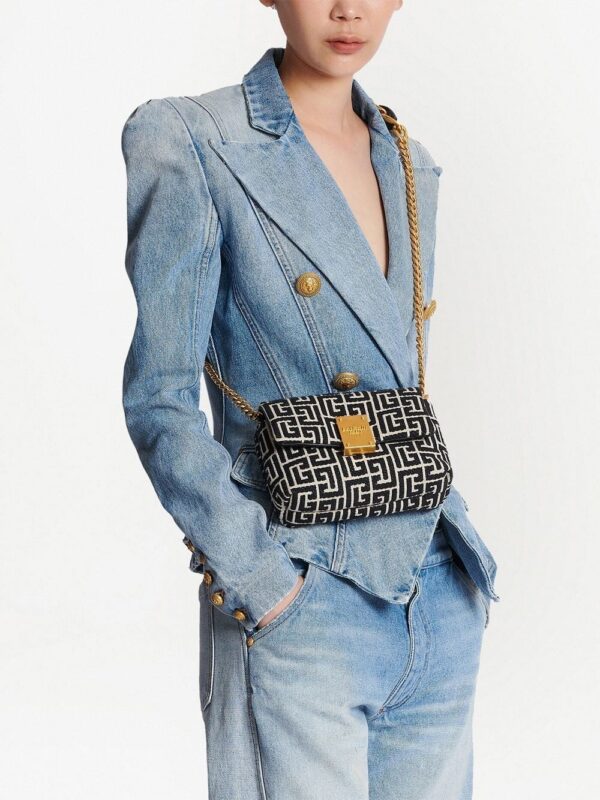 19071903_41754913_1000.jpg Balmain 1945 Soft jacquard monogram shoulder bag