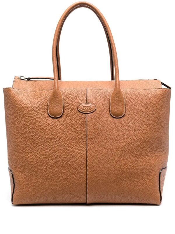 19079275_41666040_1000.jpg Tod's logo-patch leather tote bag