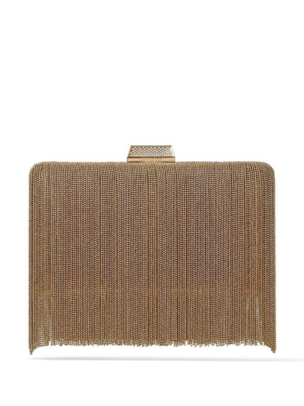 19100625_42379874_1000.jpg Jimmy Choo Clemmie chain fringe clutch bag