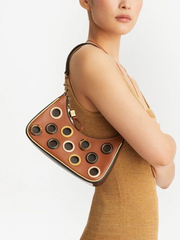 Tory Burch small Mercer Grommet Crescent bag