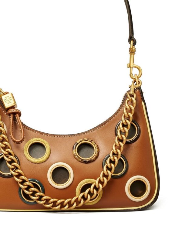 Tory Burch small Mercer Grommet Crescent bag