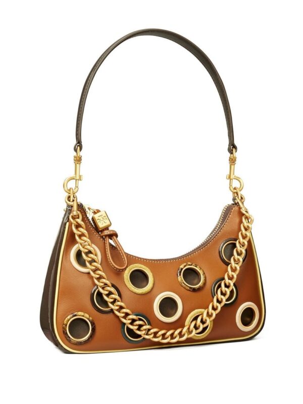 Tory Burch small Mercer Grommet Crescent bag