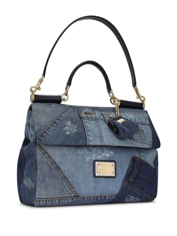 19171495_43250743_1000.jpg Dolce & Gabbana Sicily Soft patchwork-denim top-handle bag
