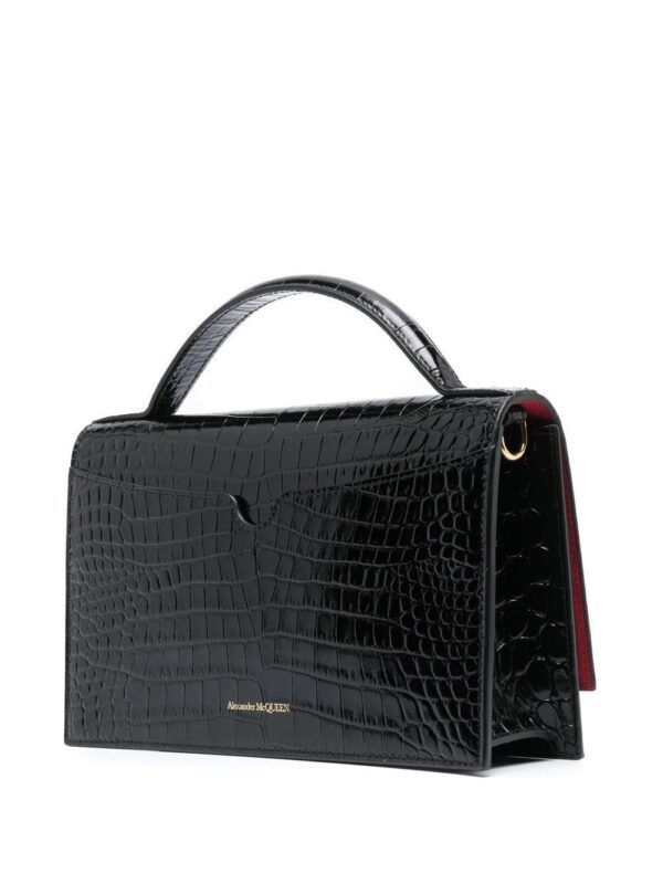 Alexander McQueen Skull crocodile-embossed shoulder bag