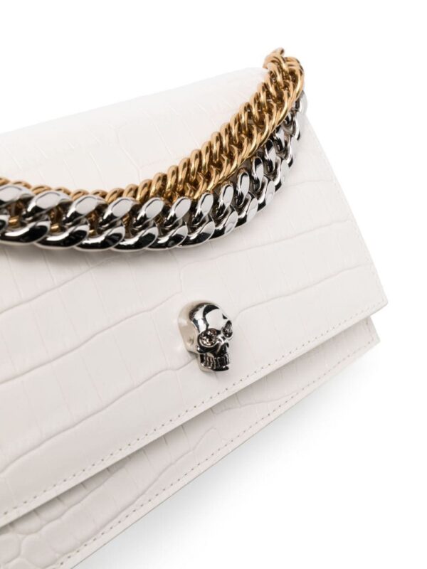 Alexander McQueen leather skull-stud bag