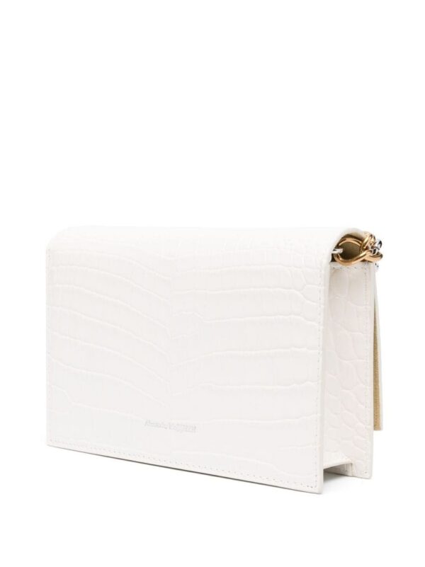 Alexander McQueen leather skull-stud bag