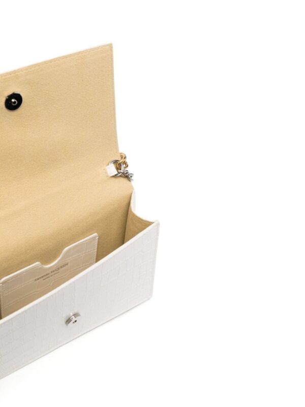 Alexander McQueen leather skull-stud bag