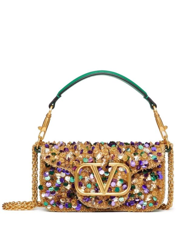 Valentino Garavani  small Locò embellished shoulder bag