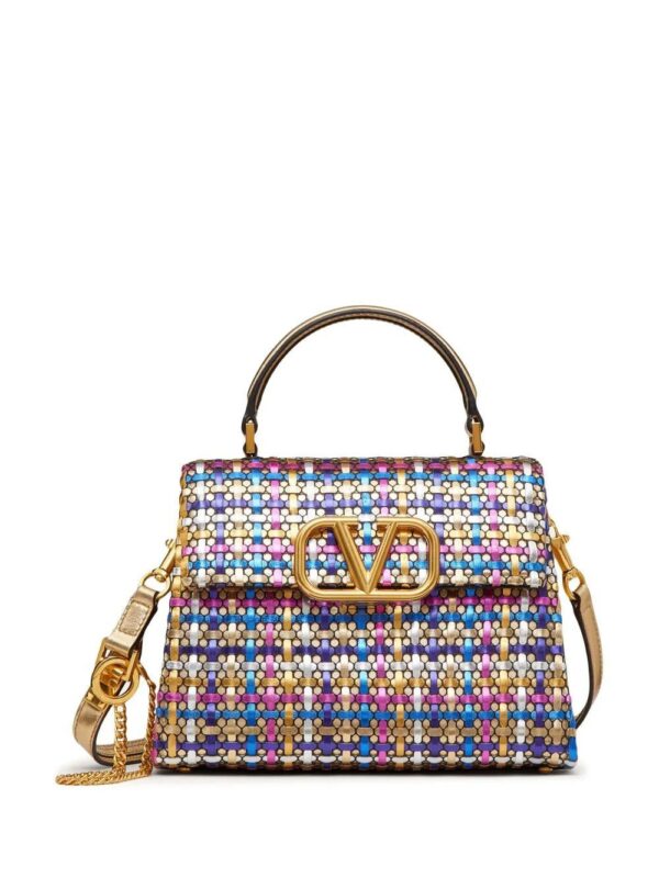 19184298_43337561_1000.jpg Valentino Garavani small VSLING woven handbag