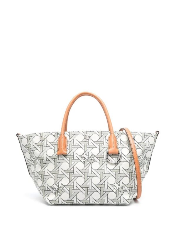 19214371_42570325_1000.jpg Tory Burch Basketweave-print canvas tote bag