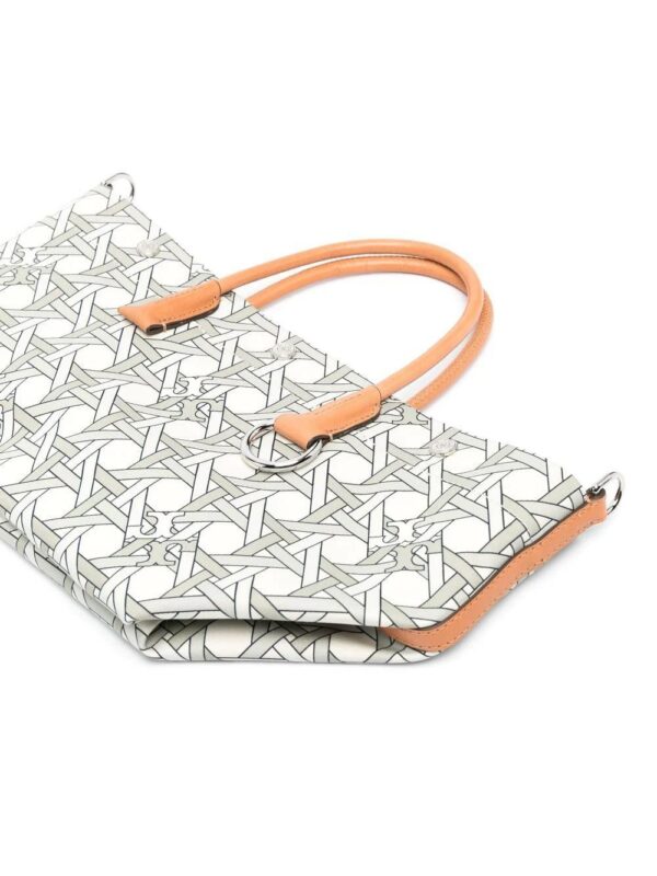 19214371_42570326_1000.jpg Tory Burch Basketweave-print canvas tote bag