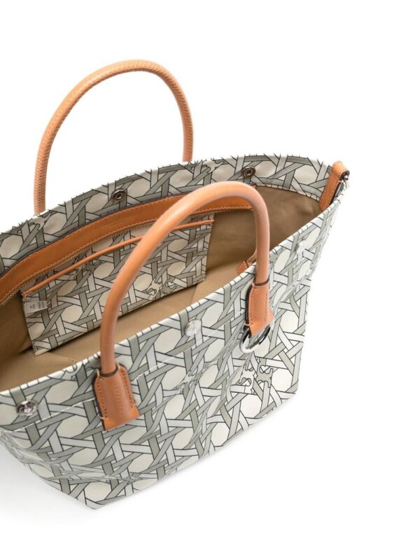19214371_42570330_1000.jpg Tory Burch Basketweave-print canvas tote bag