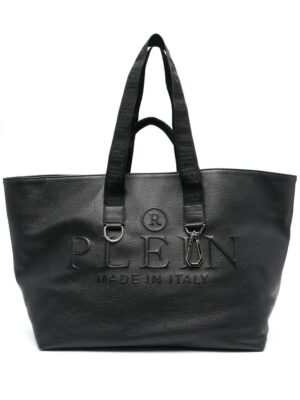 19234506_42153856_1000.jpg Philipp Plein embossed-logo leather tote bag