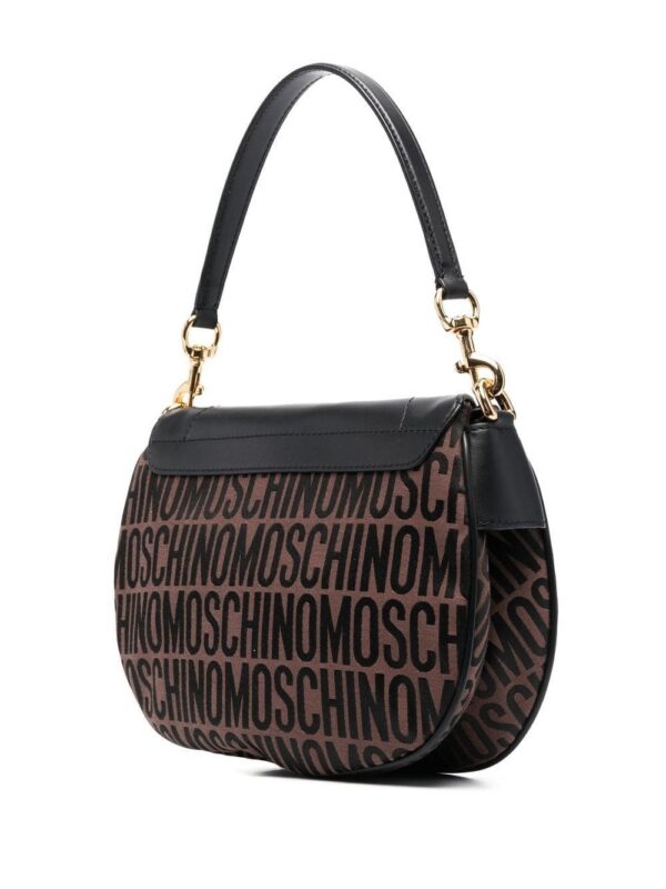 Moschino logo stamp monogram shoulder bag