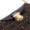 Moschino logo stamp monogram shoulder bag