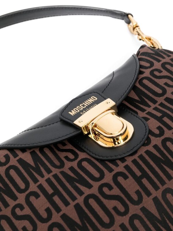 Moschino logo stamp monogram shoulder bag