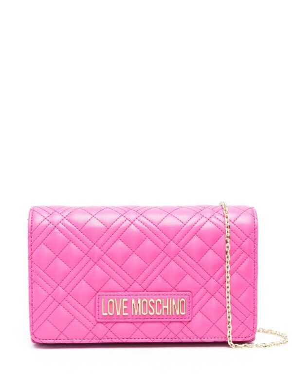 19290875_42342662_1000.jpg Love Moschino logo-plaque quilted shoulder bag