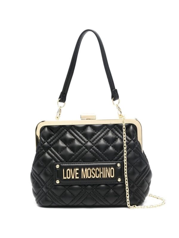 19291526_42508125_1000.jpg Love Moschino logo-plaque quilted tote bag