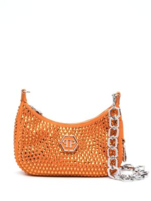 19332306_43976058_1000.jpg Philipp Plein crystal-embellished logo shoulder bag