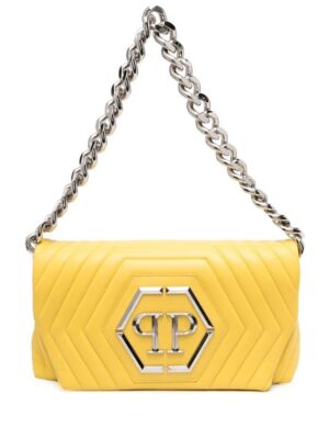 19332314_43974954_1000.jpg Philipp Plein Hexagon logo-plaque quilted shoulder bag