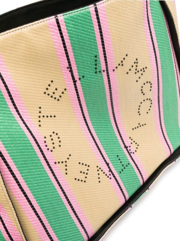 19346308_42538184_1000.jpg Stella McCartney Logo striped woven tote bag