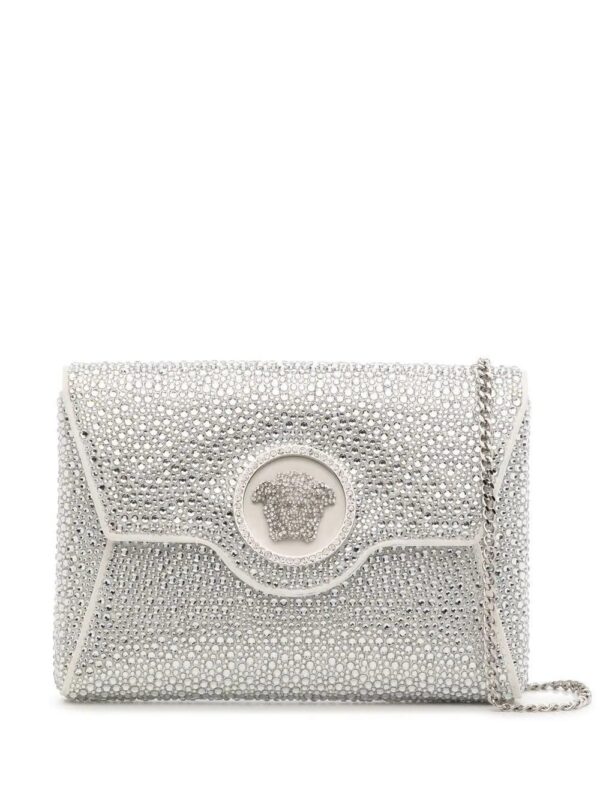 Versace  La Medusa crystal envelope clutch Bag