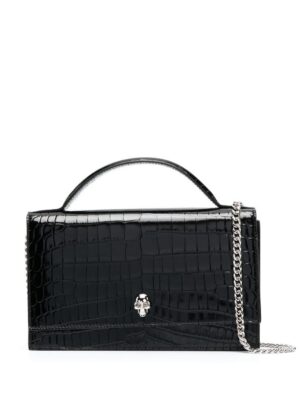 19373547_42603192_1000.jpg Alexander McQueen crocodile-effect patent leather shoulder bag