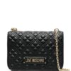 19401558_43264580_1000.jpg Love Moschino logo-plaque quilted shoulder bag