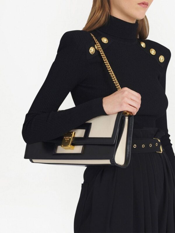 19408046_43671388_1000.jpg Balmain two-tone Heritage clutch bag