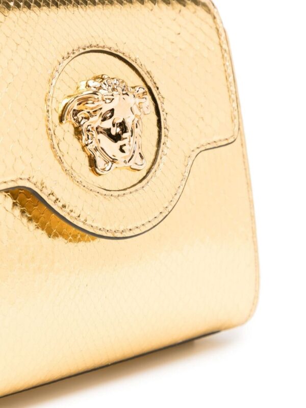 19409555_50034281_1000.jpg Versace small La Medusa python-effect tote bag