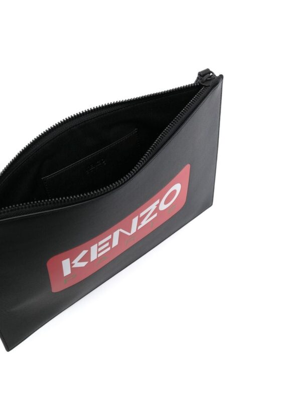 19434008_43264712_1000.jpg Kenzo logo leather clutch bag