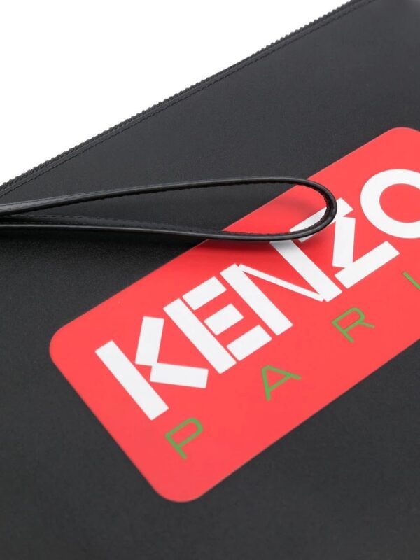 19434008_43266071_1000_a27d0b28-7dfc-4c5d-b852-0111a312e520.jpg Kenzo logo leather clutch bag