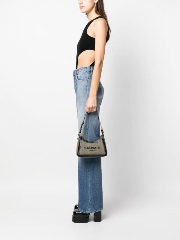 Balmain logo-print B-army shoulder bag