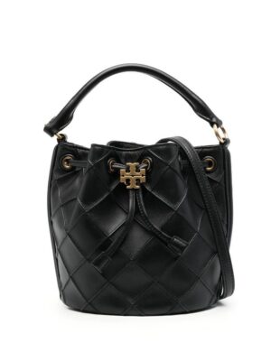 Tory Burch  diamond-panel calf leather bucket bag