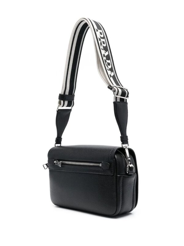 Prada  logo-plaque leather satchel bag